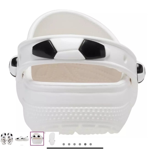 Kids Soccer-Themed CROCS - Black and White - Picture 3 of 5